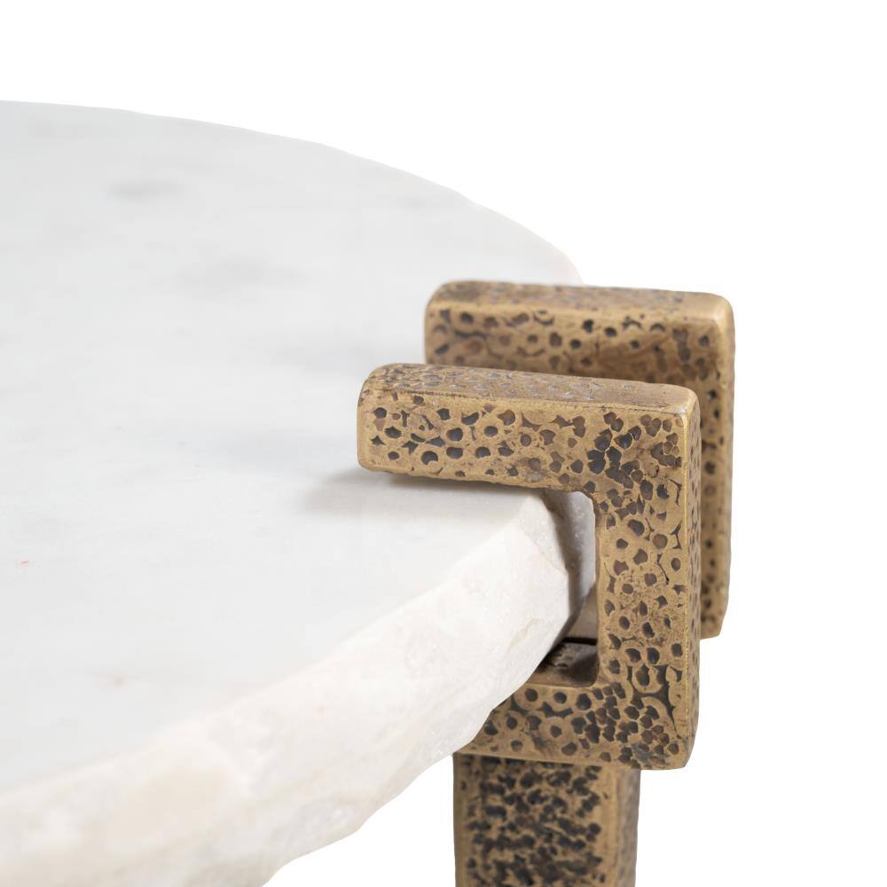 Alt View 2. Hivvago - Rench Side Table White - White.