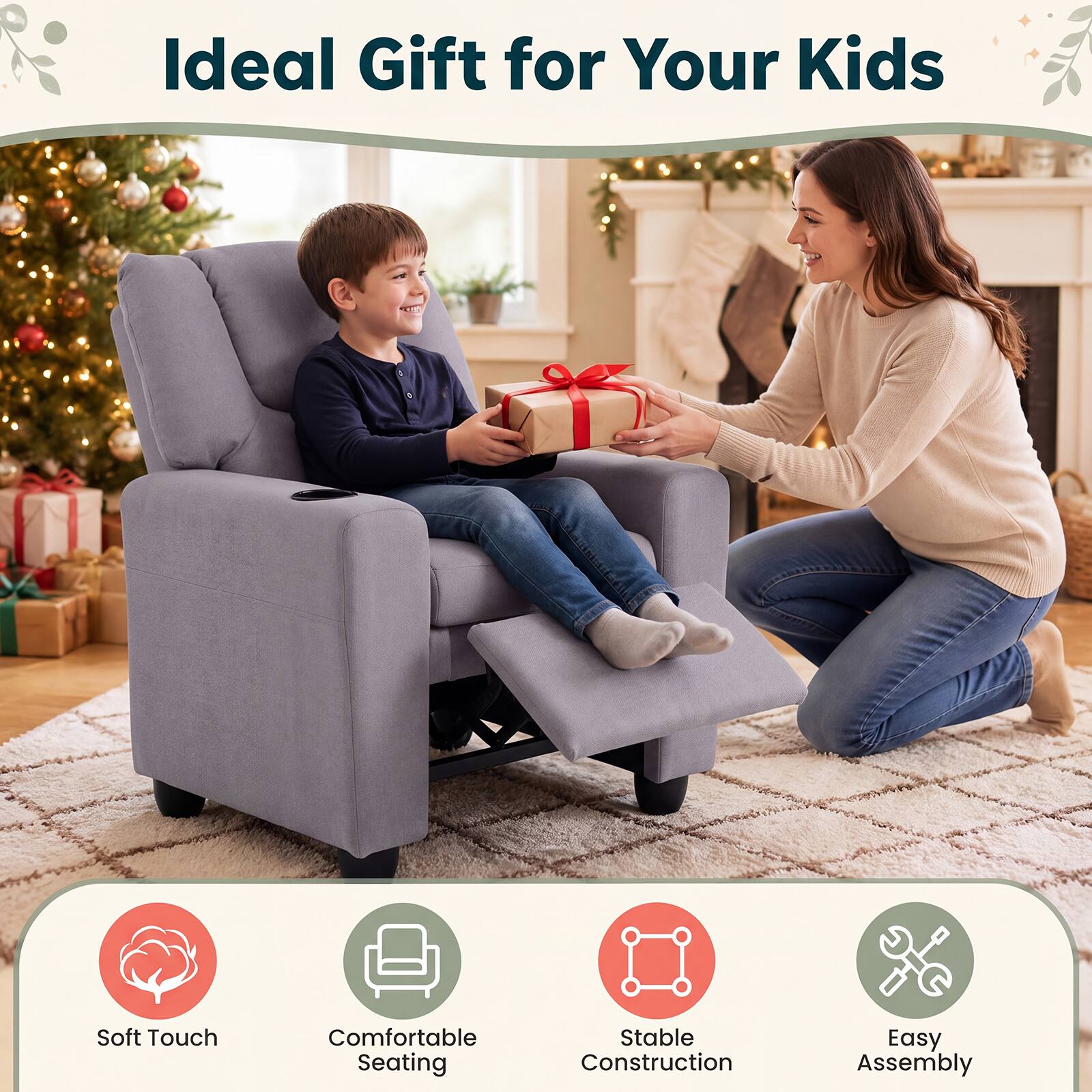 Ideal Gift for Your Kids

- Soft Touch
- Comfortable Seating
- Stable Construction
- Easy Assembly
