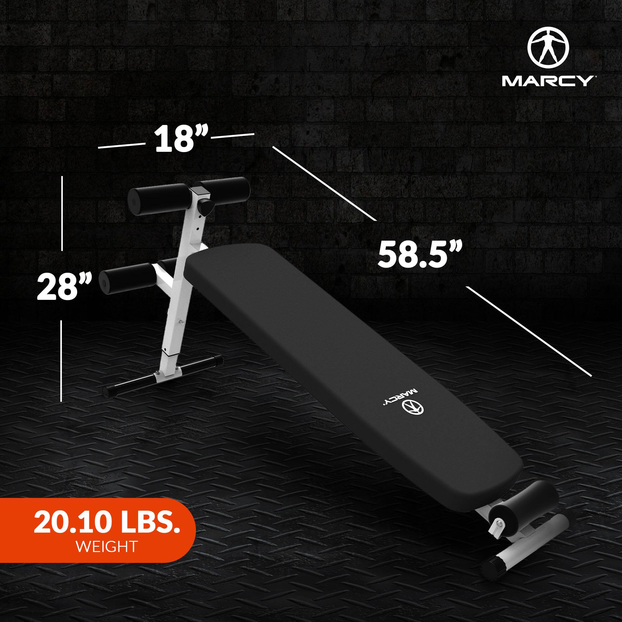 MARCY  
18"  
28"  
58.5"  
20.10 LBS. WEIGHT