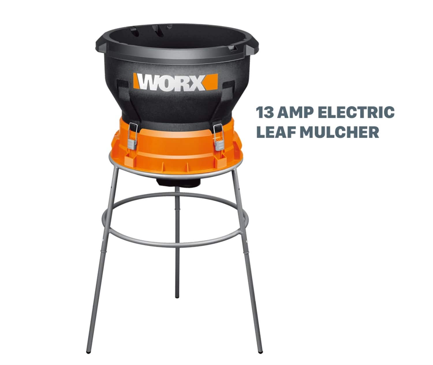 Alt View 14. WORX - 13 Amp Electric Leaf Mulcher - 53 Gallons of Leafs Per Min - 11:1 Leaf Mulching Ratio - Foldable Design for Storage - Black.