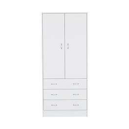 TuHome - Taly 2 Doors 3 Drawers Armoire MDF - White