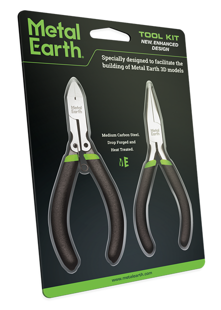 Metal Earth - 2-Piece Tool Kit, Enhanced Design - Silver