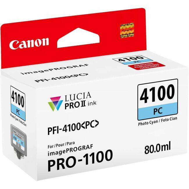 Canon  
imagePROGRAF  
PFI-4100<PC>  
LUCIA PRO II ink  
4100 PC  
Photo Cyan / Foto Cian  
80.0ml  
For/Pour/Para imagePROGRAF PRO-1100