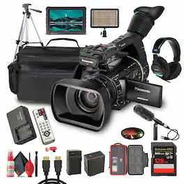 Panasonic - AG-AC160 AVCCAM HD Camcorder– Dual SD Card Slots, 1080p/60p Recording + More