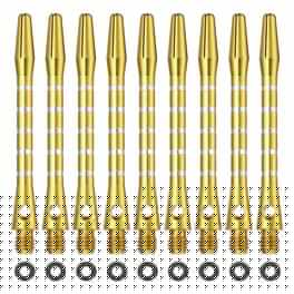 Unique Bargains - Dart Shafts for Steel Tip, Medium 2BA Thread Aluminum Shaft Set, 48mm & 11 Set - Fits Darts Training/Sharpener - Gold