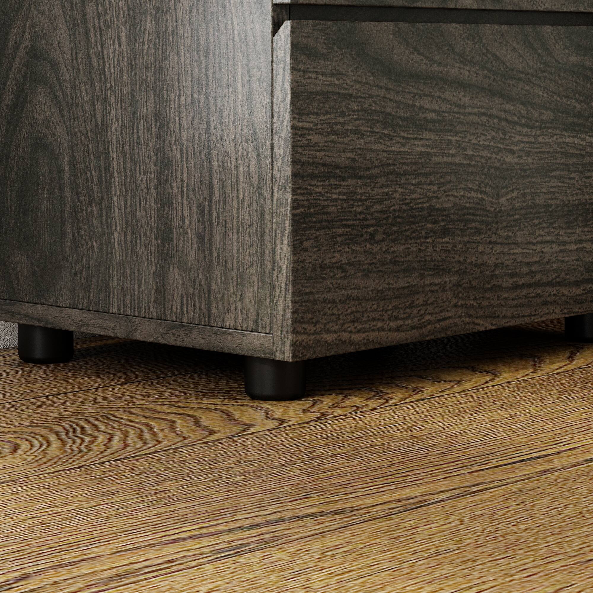 Alt View 9. FUFU & GAGA - FUFU&GAGA  2 - Drawer Nightstand: Minimalist Bedroom Storage Solution - Brown.