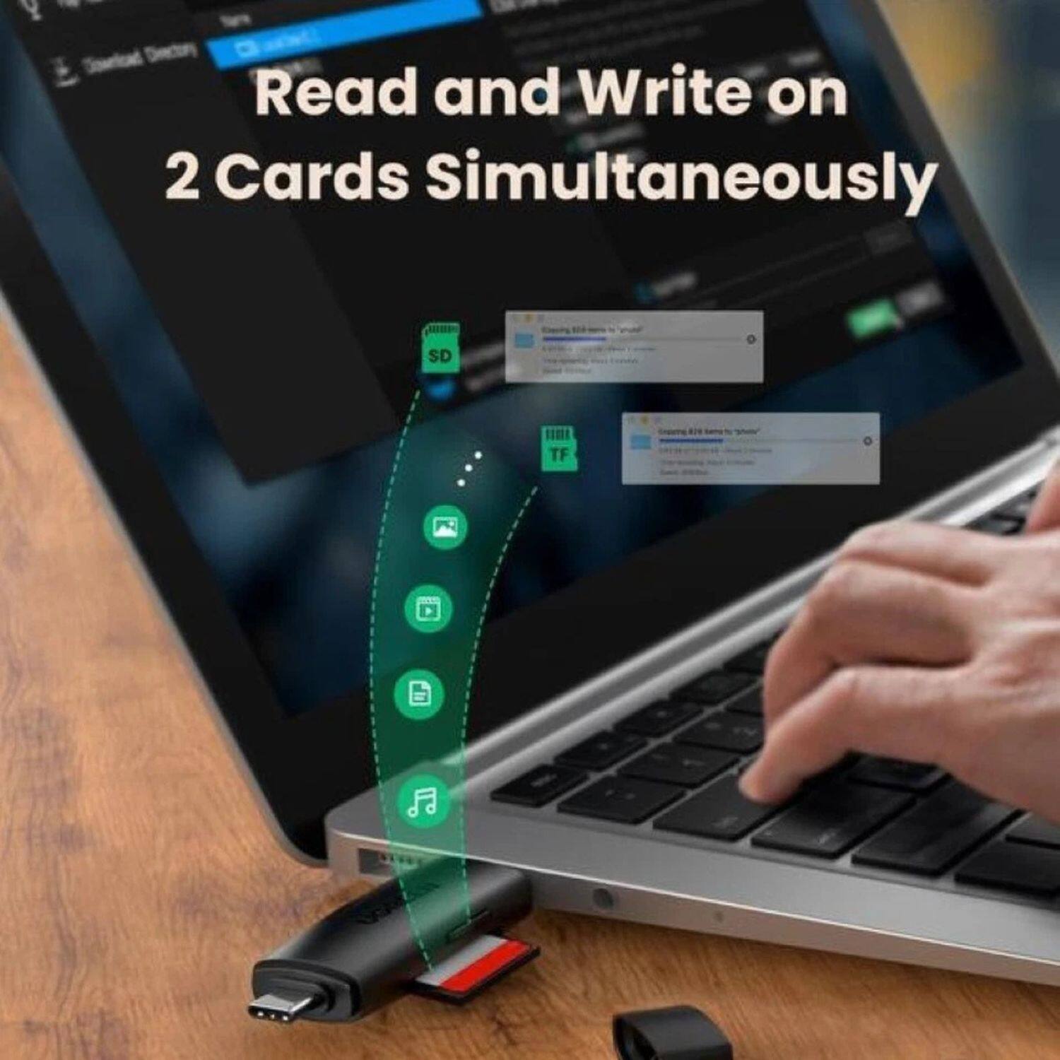 Read and Write on 2 Cards Simultaneously  
SD  
TF