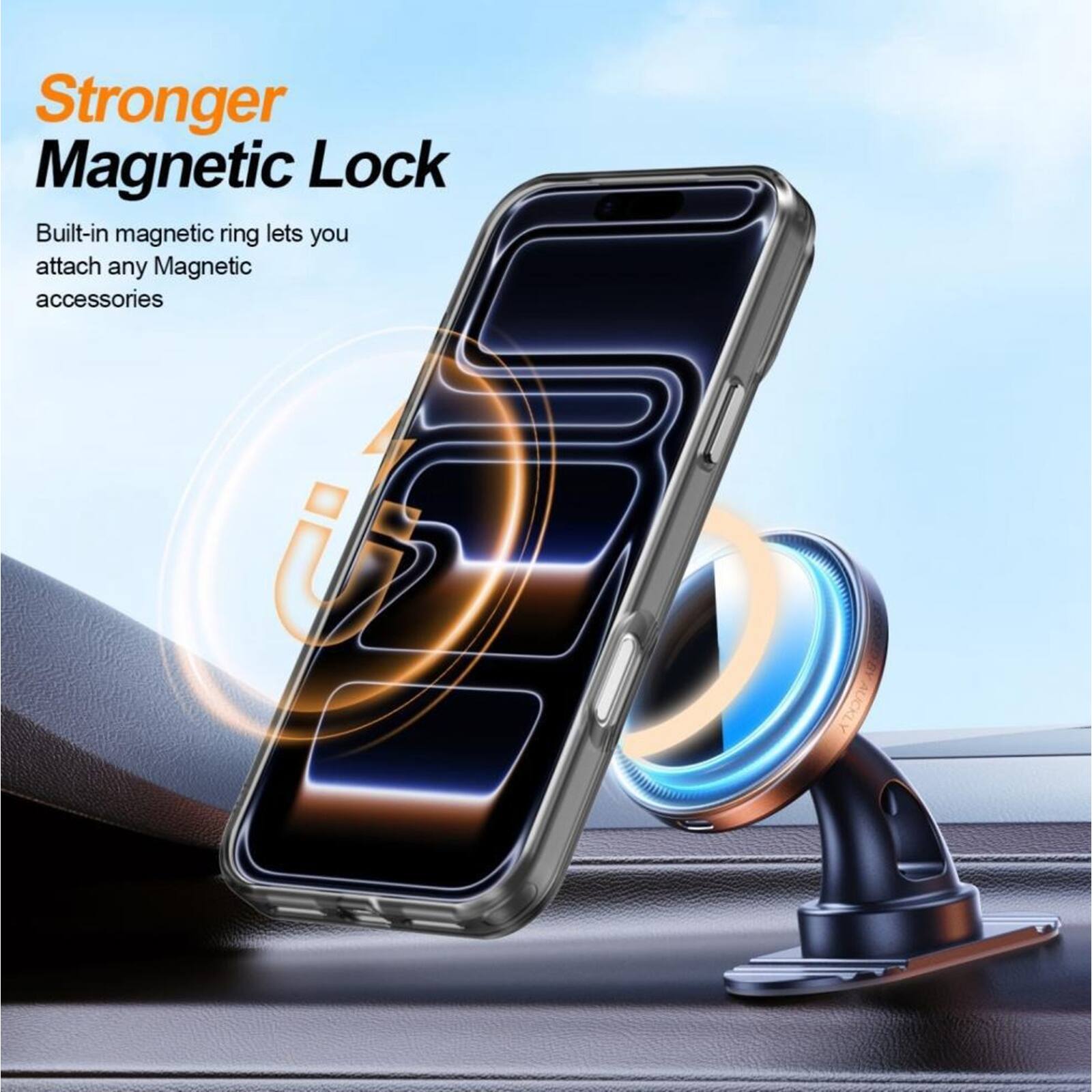 UUCOVER Magnetic Kickstand for Apple iPhone 17 Pro, Rotating Ring ...