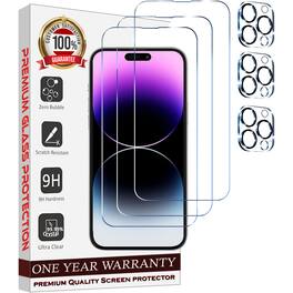 Entronix - iPhone 16 Pro Max Clear Screen and Camera Lens Protector - 6-Piece Set - Transparent