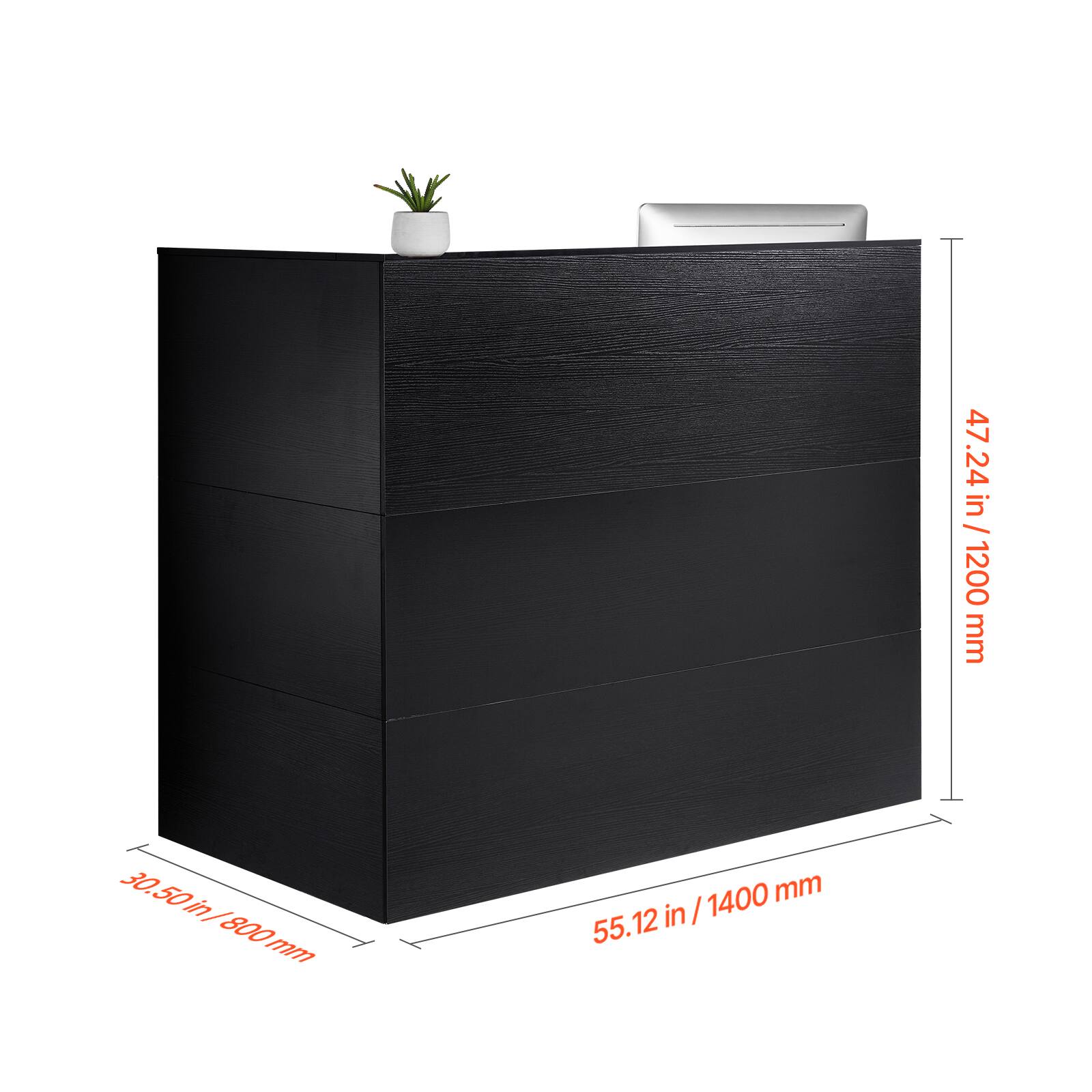 47.24 in / 1200 mm  
30.50 in / 800 mm  
55.12 in / 1400 mm