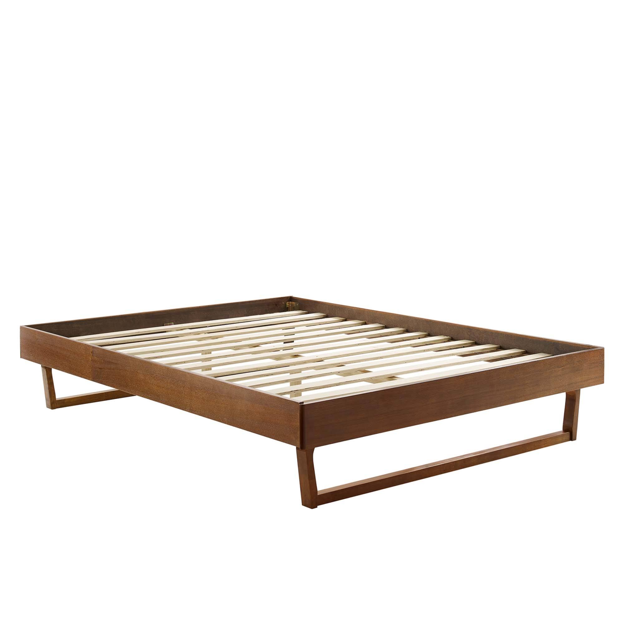 Left. Modway - Current Performance Velvet Twin Platform Bed - Red.