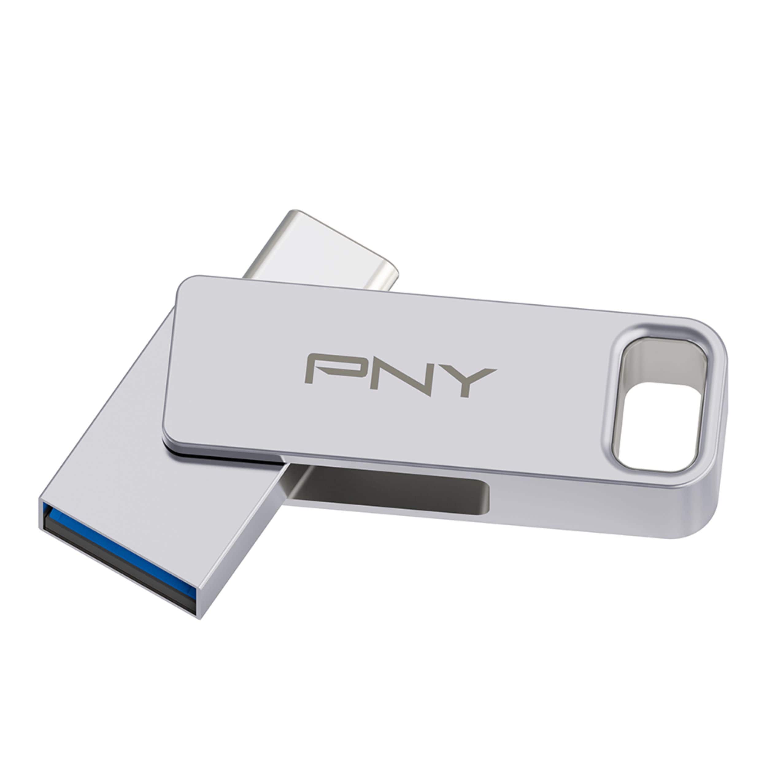 Alt View 16. PNY - 128GB DUO LINK USB 3.2 Type-C Dual Flash Drive - Silver.