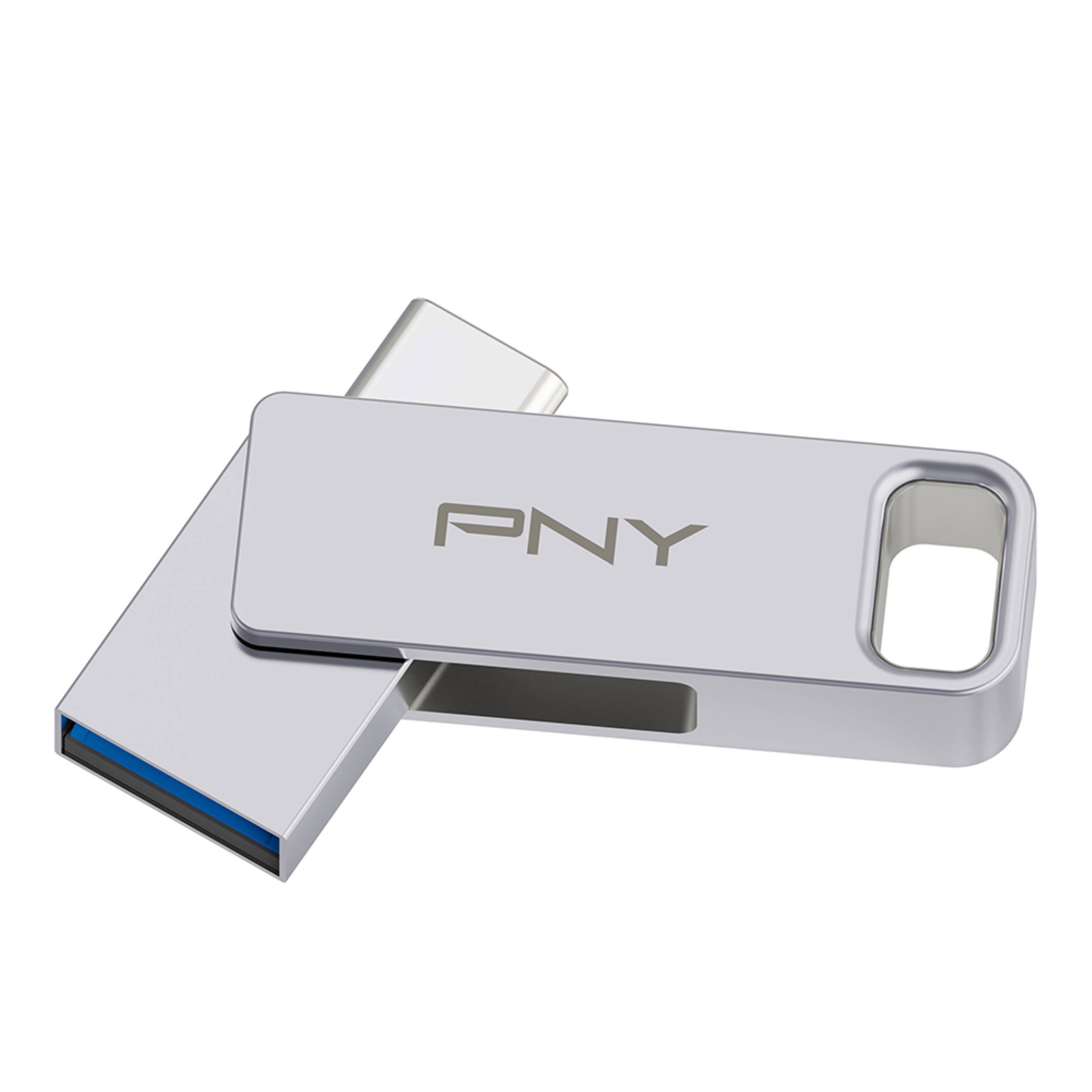 Alt View 16. PNY - 128GB DUO LINK USB 3.2 Type-C Dual Flash Drive - Silver.