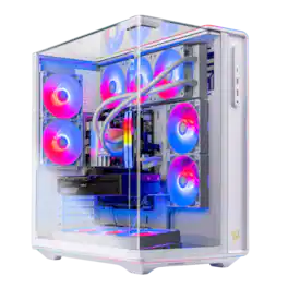 Skytech Gaming - Skytech PRISM5 Gaming Desktop - AMD Ryzen 7 7800X3D, 9070XT, 32GB 6000 MHz DDR5 RAM, 850W GOLD A3 PSU - White