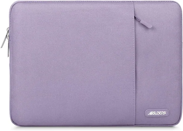 Front. mosiso - Laptop Case 13-13.3 inch Laptop Sleeve Fit with MacBook Air/Pro 13/Pro 14 HP Dell ASUS Lenovo Sleeve Bag with Pocket - Purple.