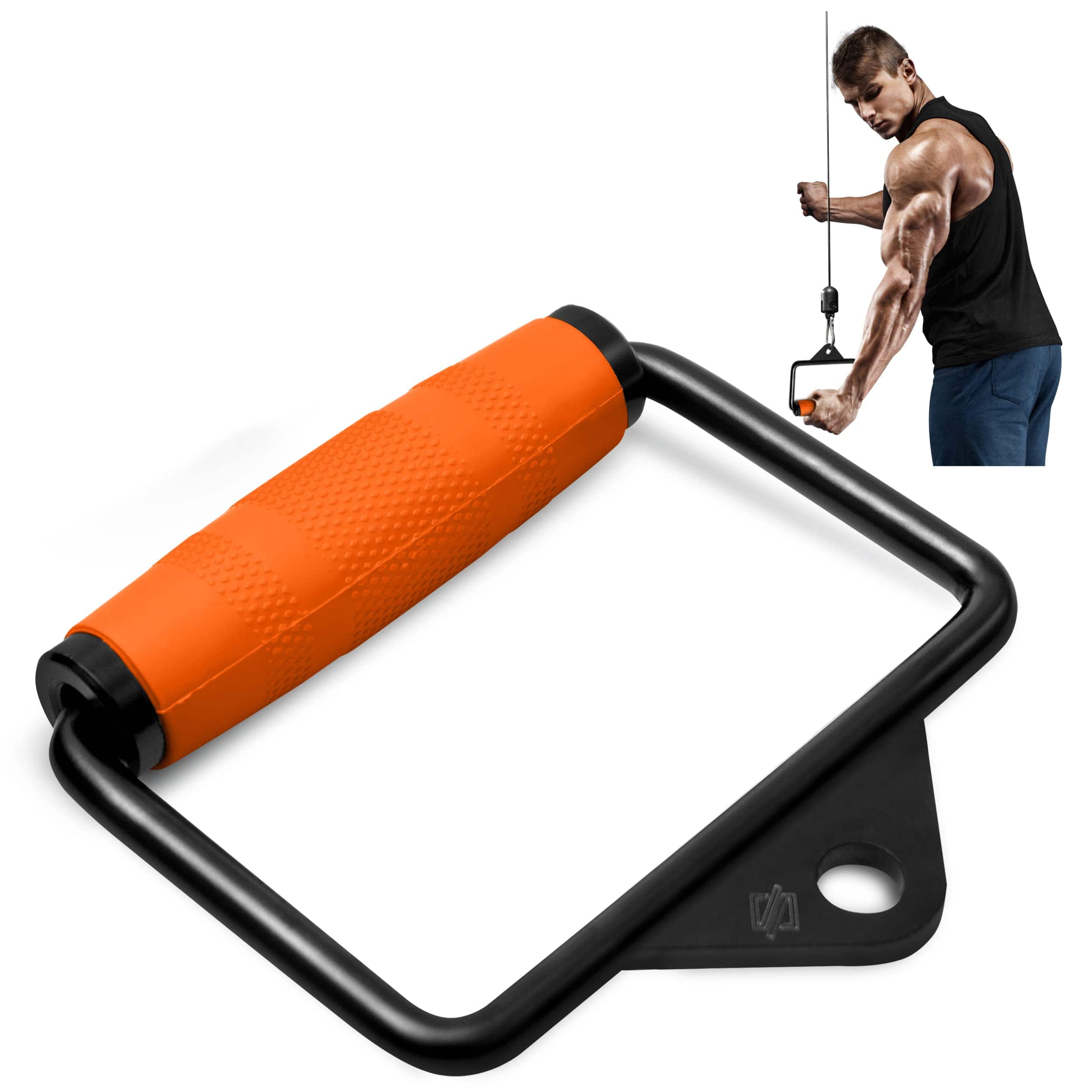 Pyle - SQUATZ Single D Row Handle - Non-Slip Handle Cable Attachment for Weight Workout with 360 Degree Rotational Knuckle - Black price history on PriceWatchPro