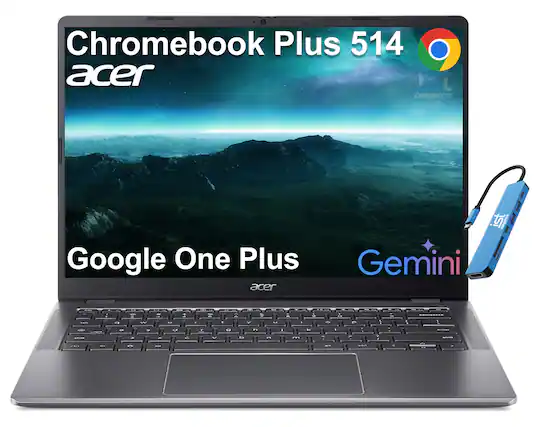 Chromebook Plus 514
Acer
Google One Plus
Gemini
ISL Computers