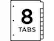 Alt View 6. Cardinal - Write & Erase Paper Dividers, 8-Tab - White.