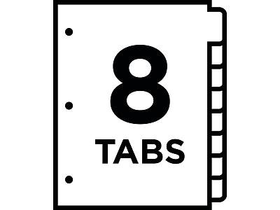 Alt View 6. Cardinal - Write & Erase Paper Dividers, 8-Tab - White.