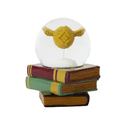 Front. Silver Buffalo - Harry Potter Golden Snitch 3-Inch Mini Snow Globe - Gold.