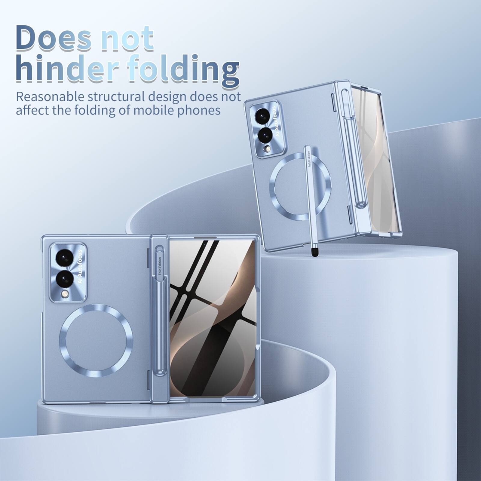 Does not hinder folding  
Reasonable structural design does not affect the folding of mobile phones  
Al Autofocus  
ESTER Funial