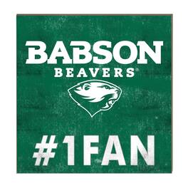 Jardine - Babson Beavers 10" x 10" #1 Fan Plaque - Green