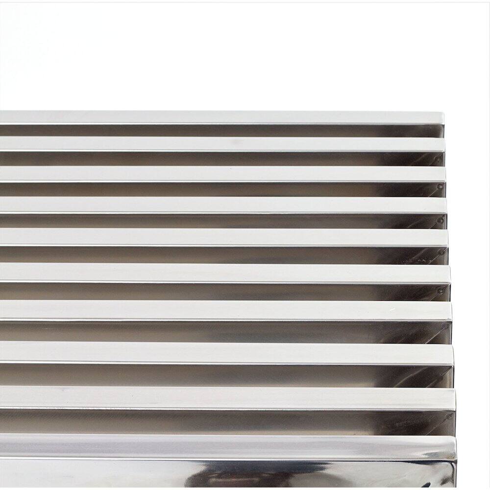 Alt View 1. FurniFact - Stainless Steel Bench with Sleek Modern Design and Durable Construction - Silver.