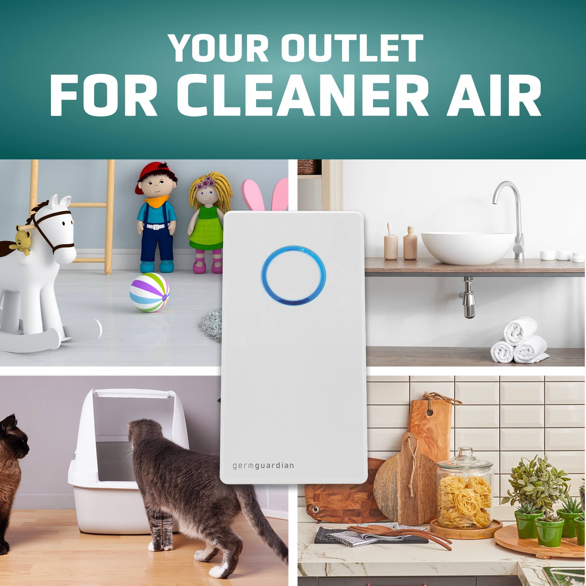 YOUR OUTLET FOR CLEANER AIR: germguardian