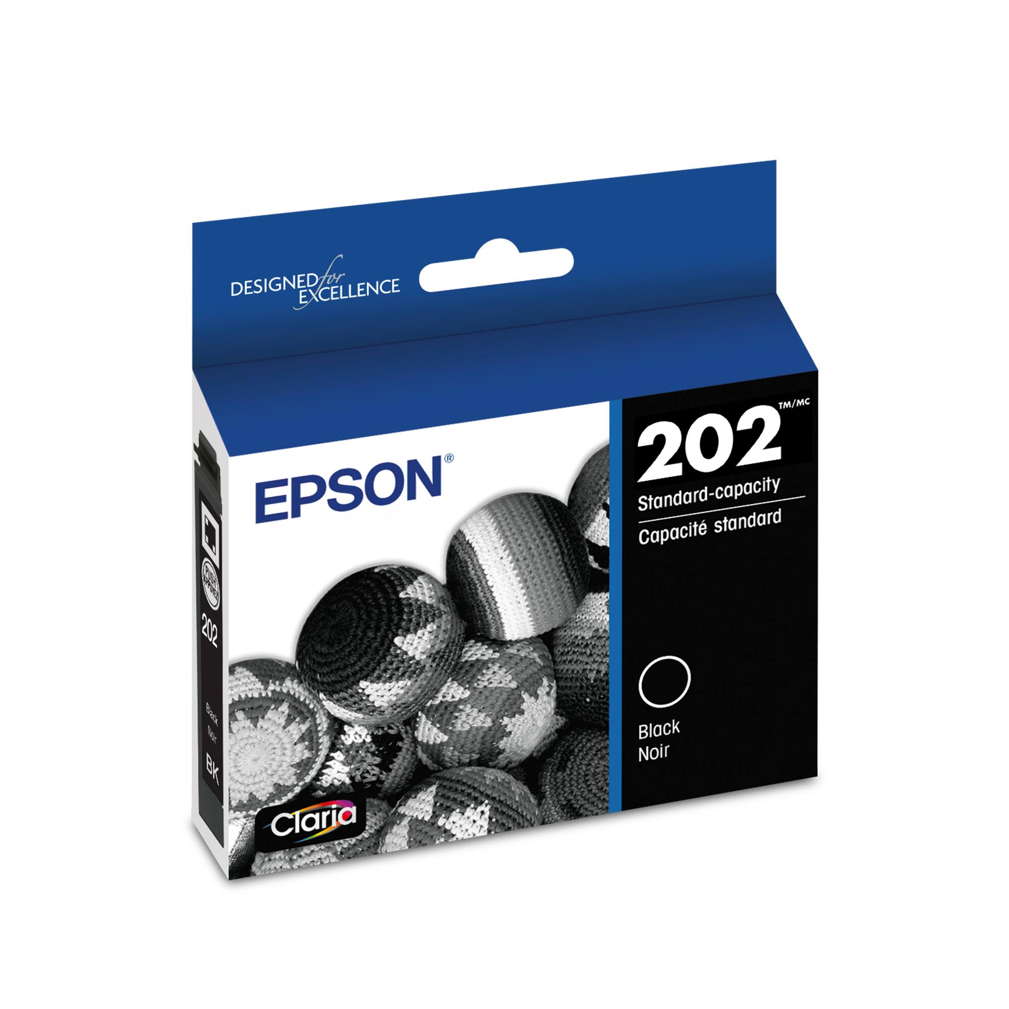Designed Excellence for Epson R 202 TIML/MIC 202 Standard-capacity Capacit standard B M EK Claria Black Noir.