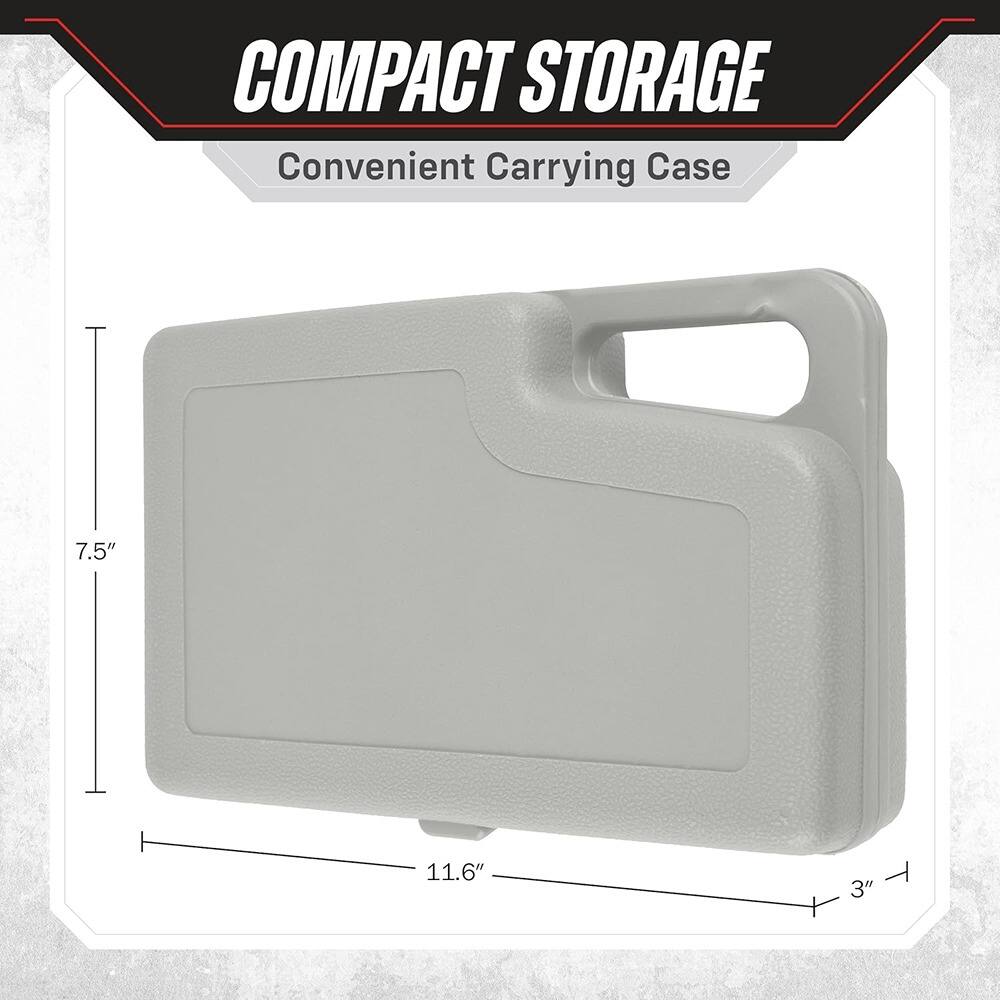 COMPACT STORAGE  
Convenient Carrying Case  

7.5"  
11.6"  
3"