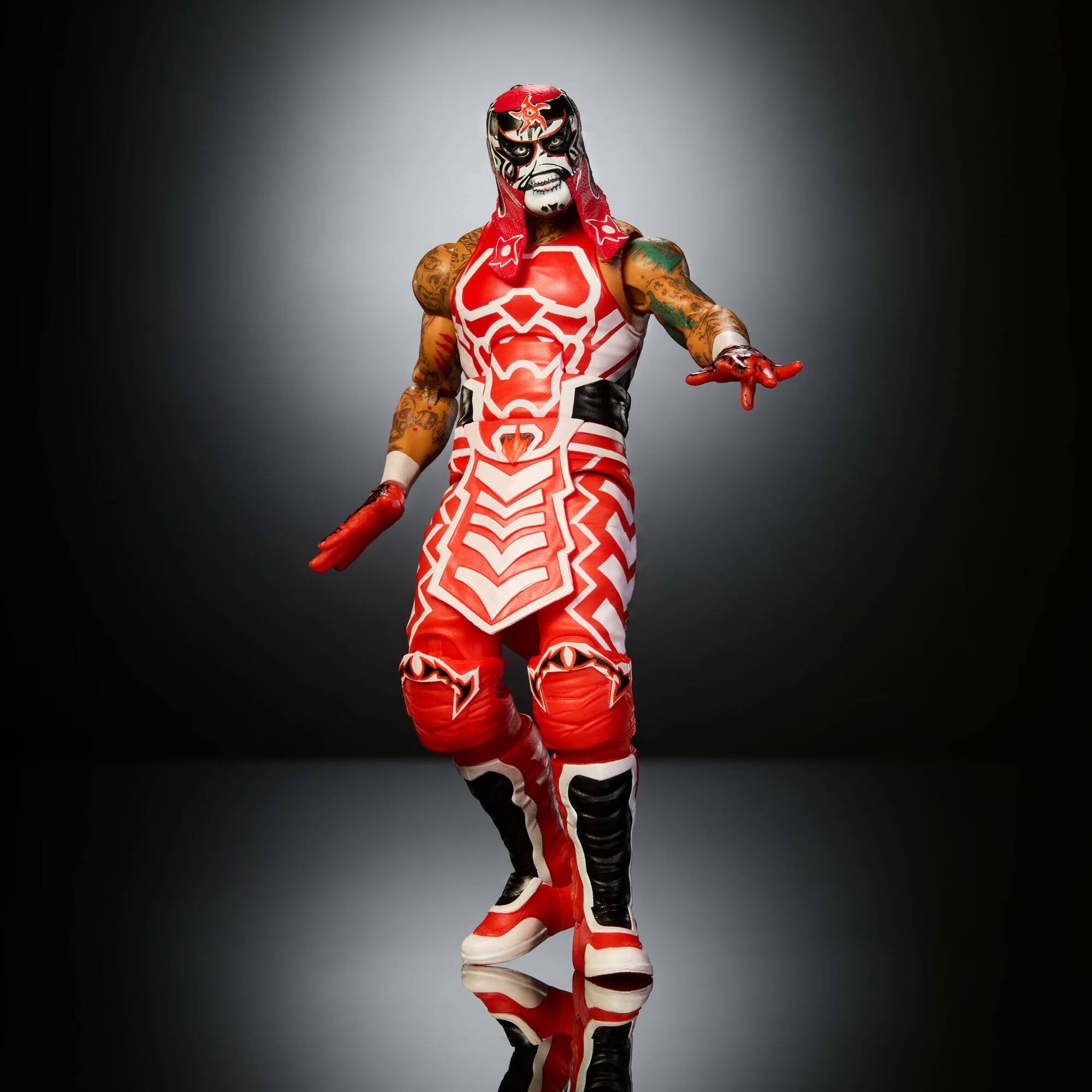 Back. Mattel - WWE Elite Penta Action Figure, Series #126, 6-inch Collectible with Accessories - Red.