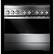 Alt View 2. JennAir - 36 in. Wide 4 Elements NOIR 5.1 Cu. Ft. Freestanding Electric Induction Range - Stainless Steel.
