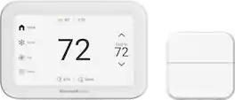 Honeywell Home - X8S Smart Thermostat with Room Sensor, Video Doorbell Compatibility, and IAQ Control - White