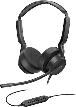 Yealink - UH42 USB-A Headset with Microphone for PC Computer, Wired Headset Teams Certified, Noise Cancelling Mic