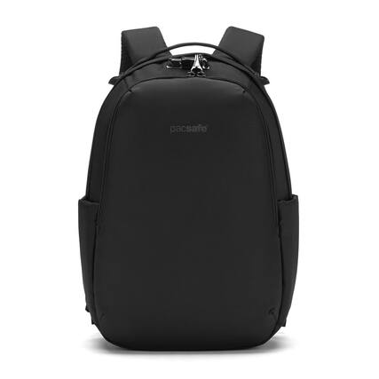 Front. Pacsafe - V 16L All-around Backpack, Jet Black - Jet Black.