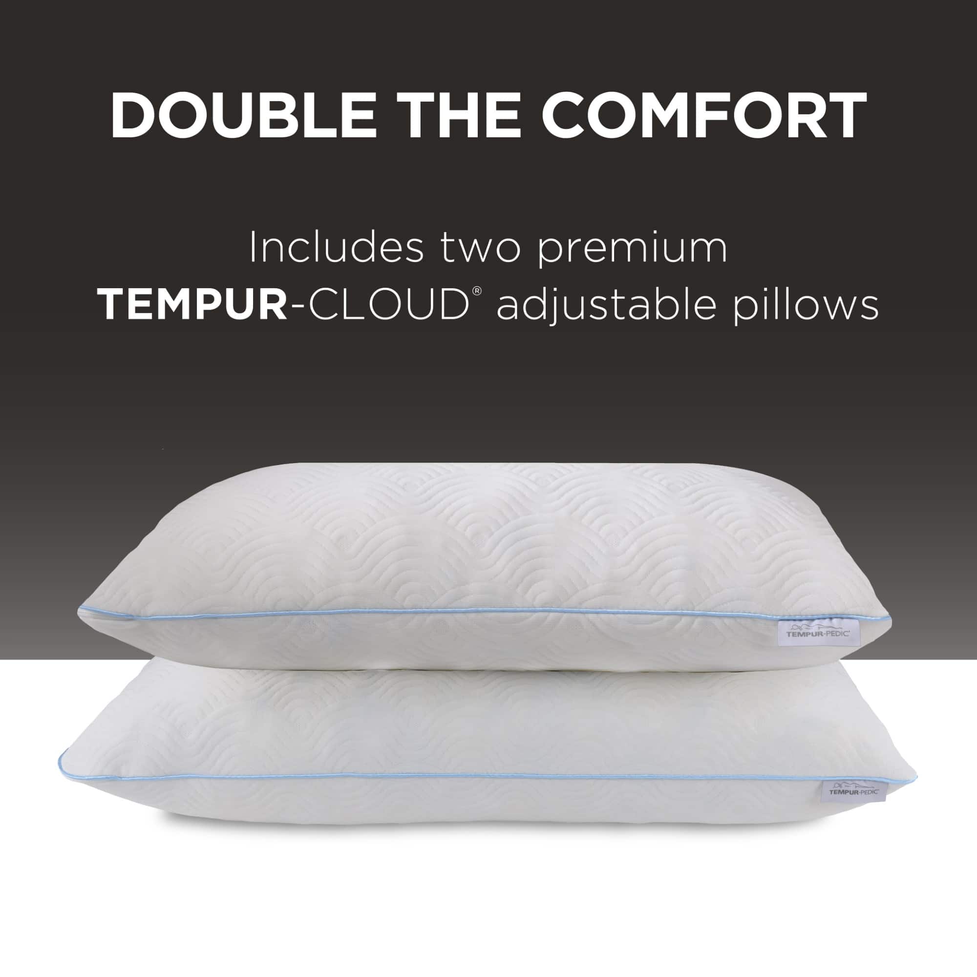 Tempur Pedic TEMPUR Cloud® Adjustable Pillow, Queen 2 Pack White