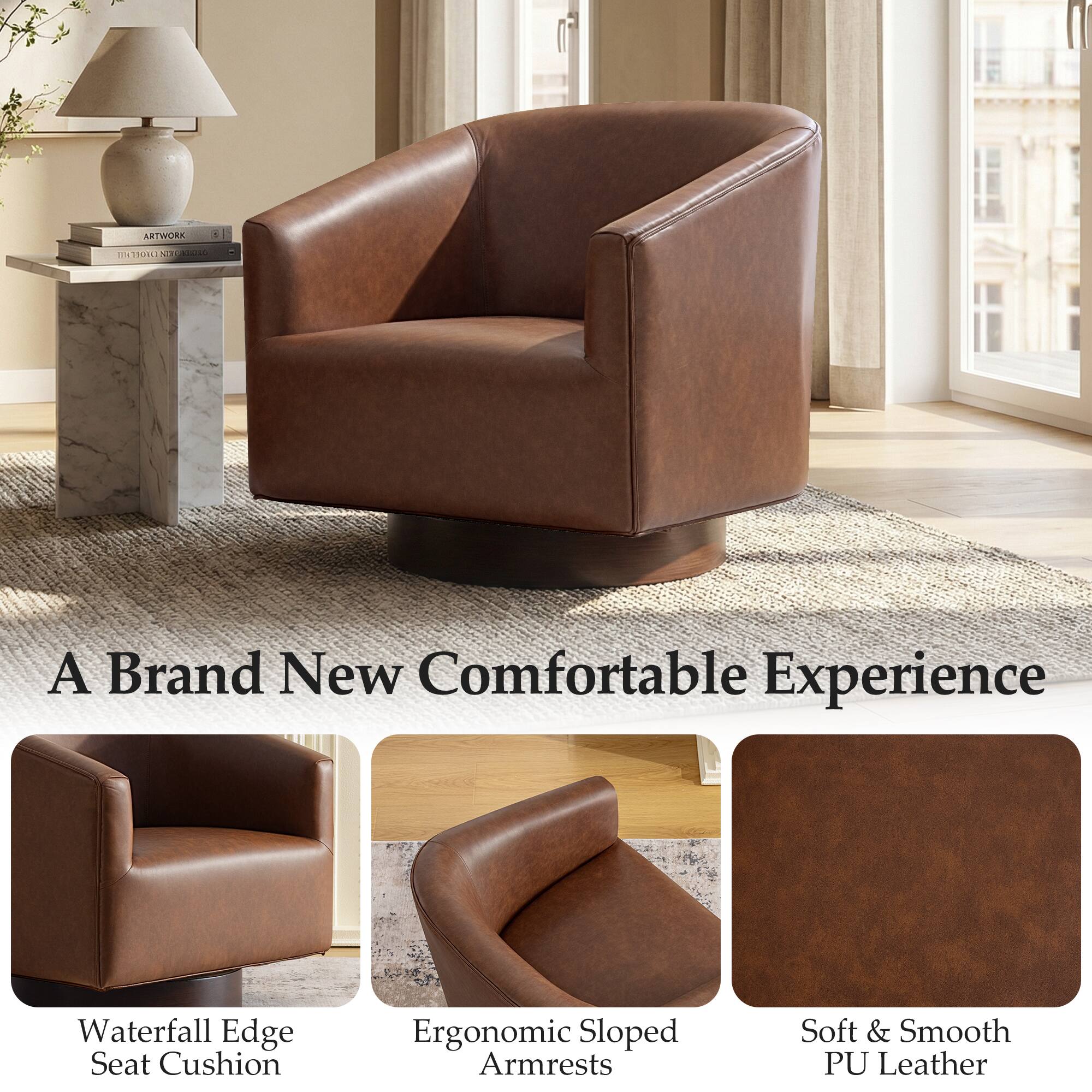 ARTWORK 1LTROS

A Brand New Comfortable Experience

Waterfall Edge Seat Cushion

Ergonomic Sloped Armrests

Soft & Smooth PU Leather
