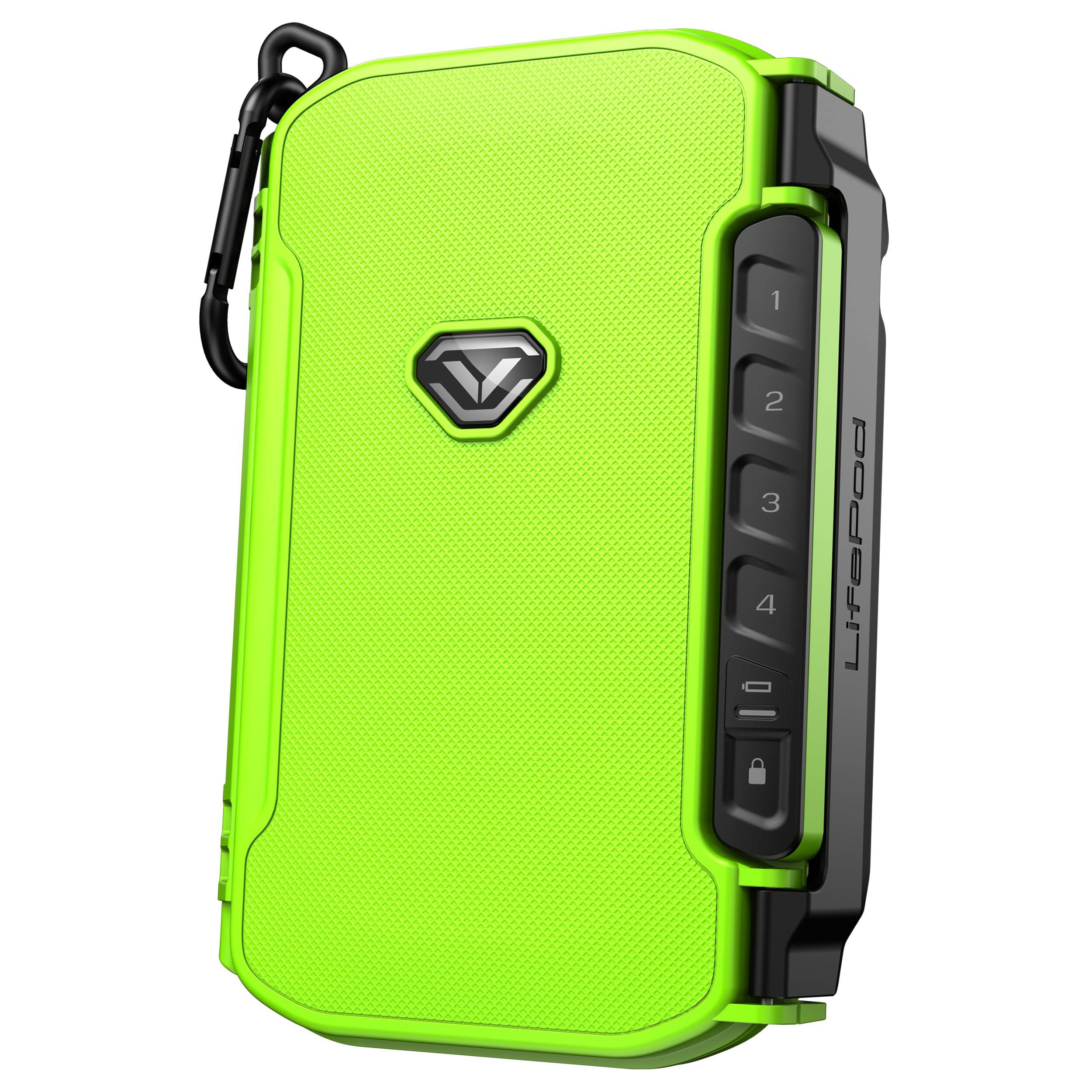 Front. JETRANSPORT - Lifepod X Weatherproof Electronic Lockbox Secure Travel Case Rugged Mini Portable With Backlit Keypad (rush.