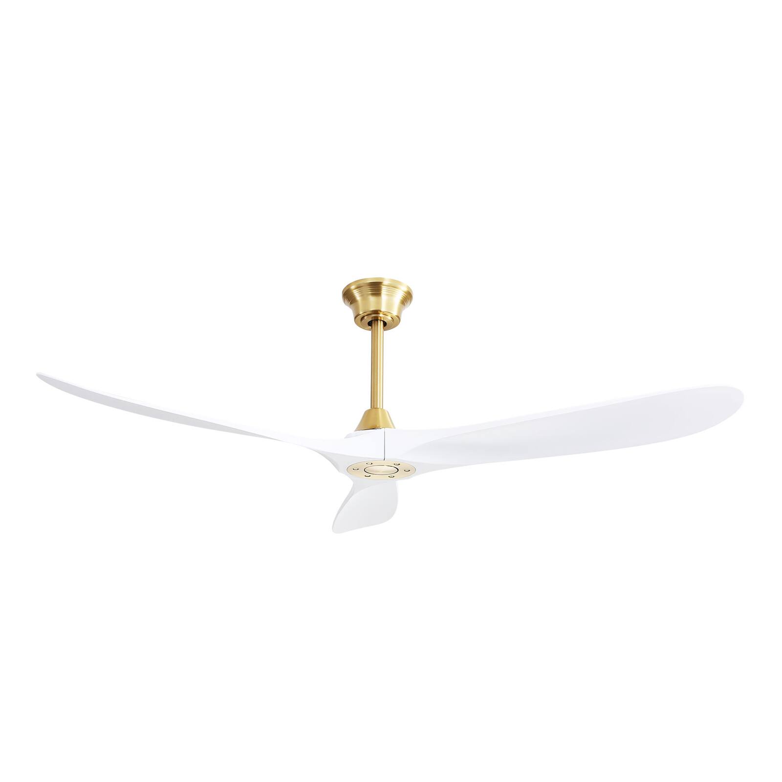 Front. APRILSOUL - 60 Inch Modern ABS Ceiling Fan 6 Speed Smart Remote Reversible DC Motor - Gold.