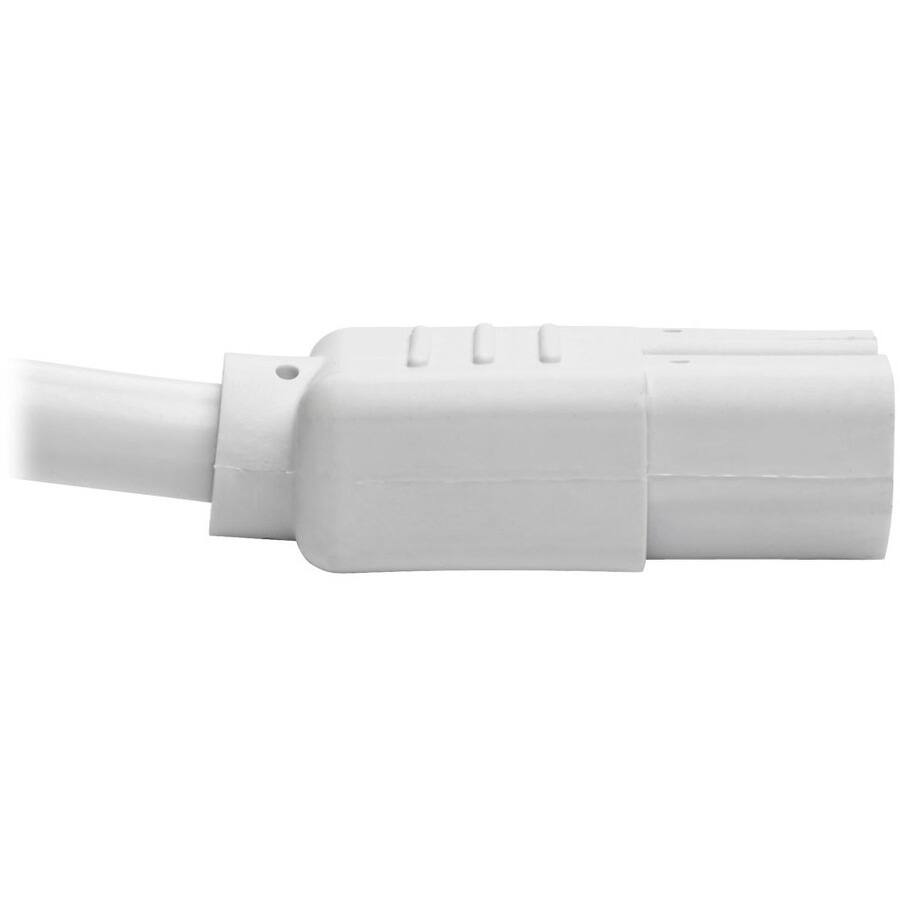 Alt View 1. Tripp Lite - Tripp Lite by Eaton Power Cord C14 to C15 - Heavy-Duty 15A 250V 14 AWG 6 ft. (1.83 m) White - For PDU, UPS - 250 V AC - White.
