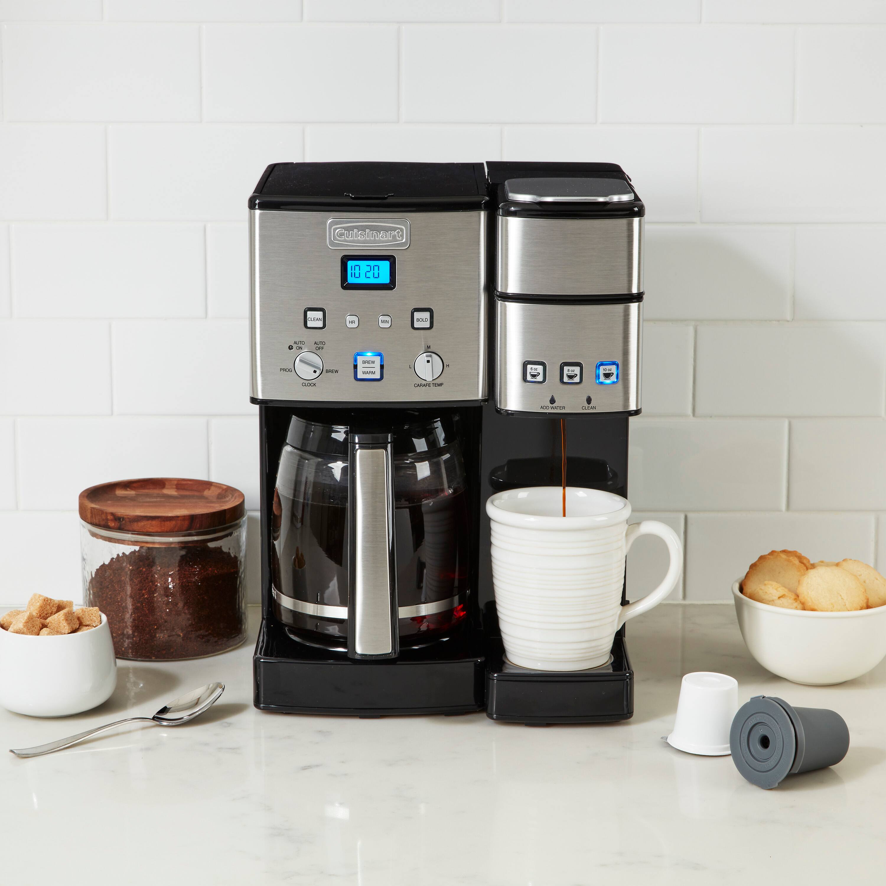 Alt View 14. Cuisinart - Coffee Center 12-Cup Coffee Maker with Water Filtration - Black/Stainless Steel.