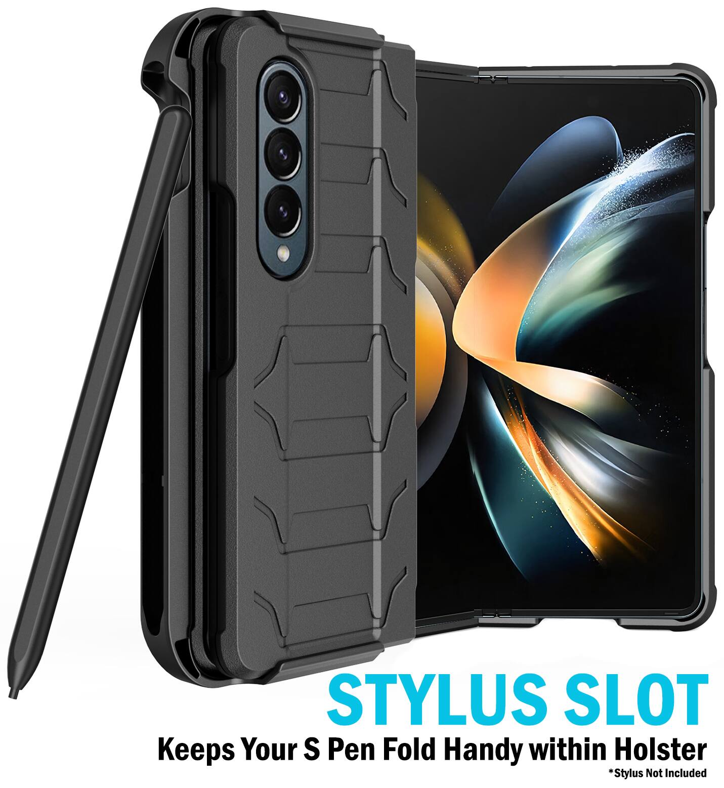 STYLUS SLOT  
Keeps Your S Pen Fold Handy within Holster  
*Stylus Not Included