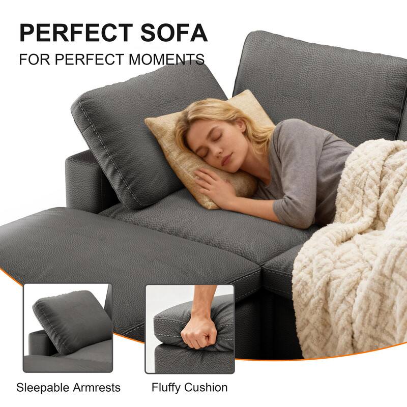 PERFECT SOFA  
FOR PERFECT MOMENTS  

Sleepable Armrests  
Fluffy Cushion