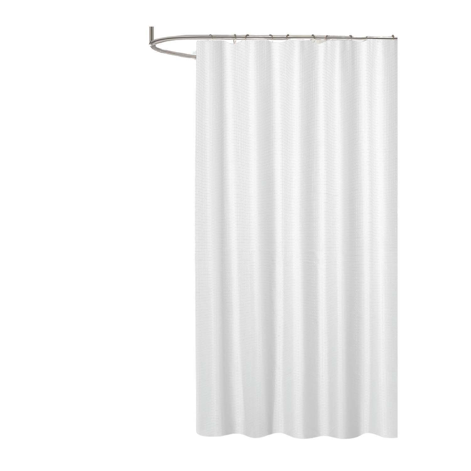RT Designers Collection - RT Designer Collection Bliss Waffle Shower Curtain 70" x 72" - White