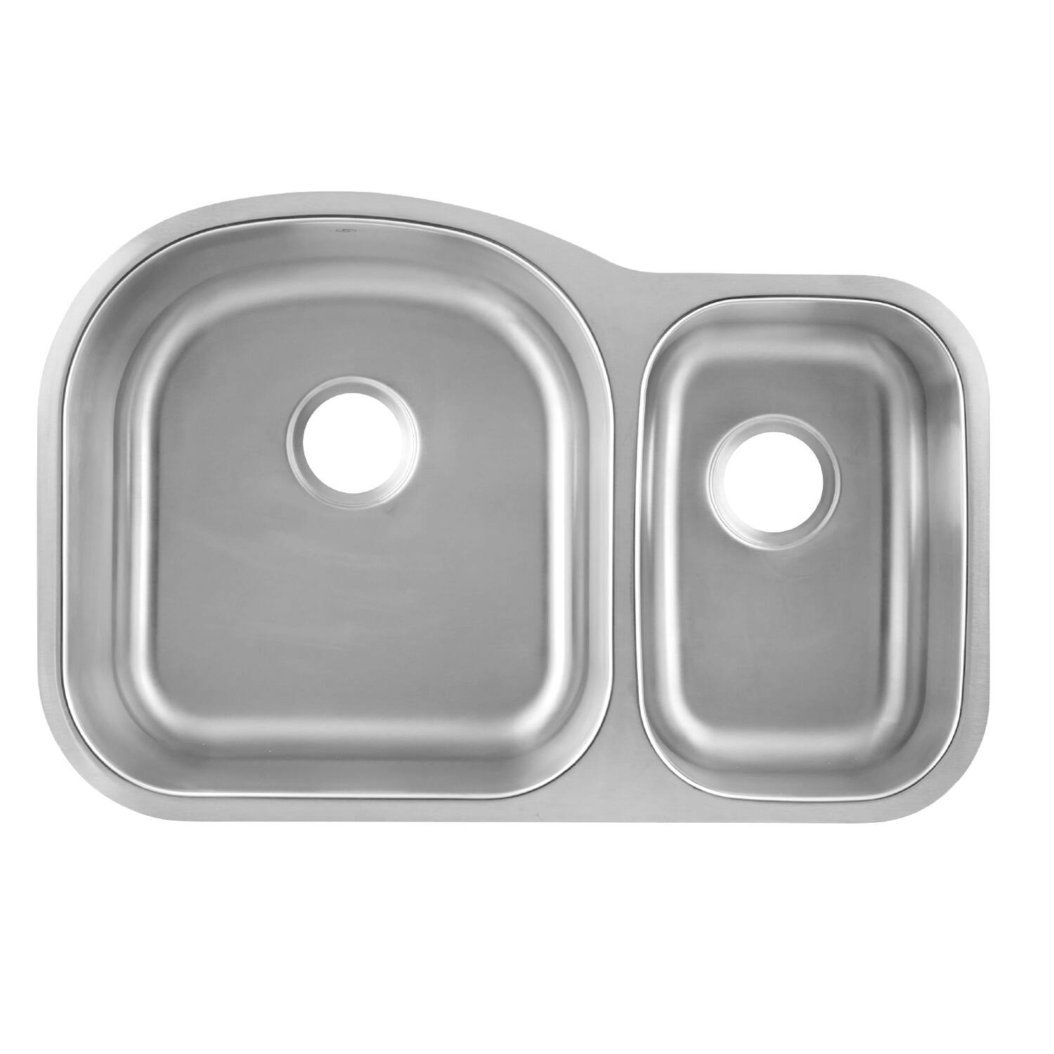 Angle. Siljoy - DAX 70/30 Double Bowl Undermount Kitchen Sink 31.5"x20.5" Stainless Steel – Noise Reduction - Steel Gray.