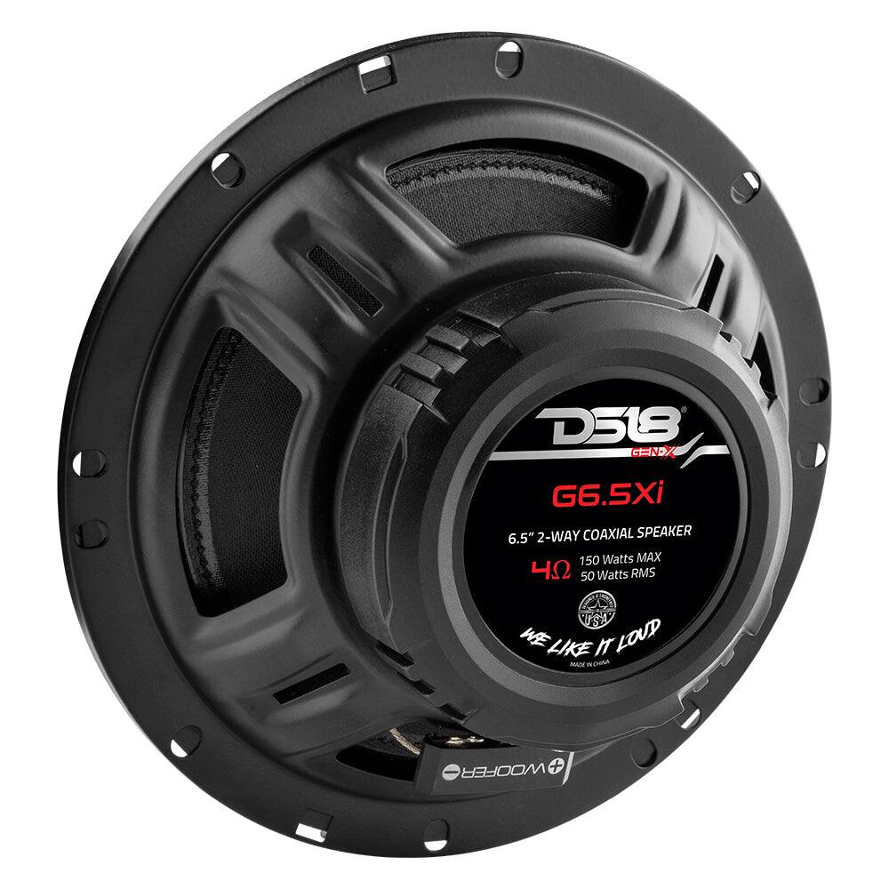 D518 GEND G6.5Xi 6.5" 2-WAY COAXIAL SPEAKER 150 Watts MAX 4Ω 50 Watts RMS USA WE LIKE IT LOUD MADE IN CHINA