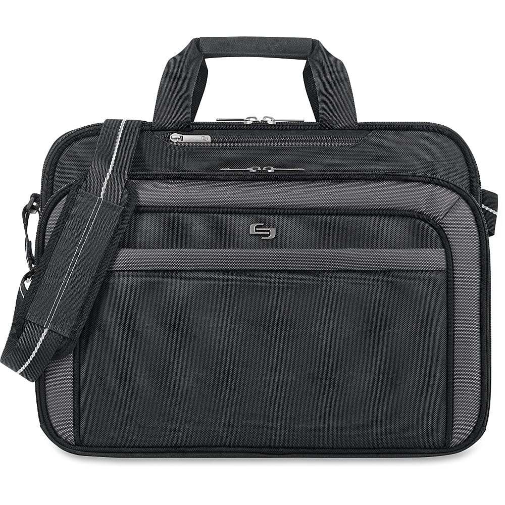 Front. Solo New York - Empire Briefcase for 17" Laptop - Black.