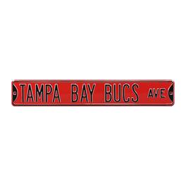 Authentic Street Signs - Tampa Bay Buccaneers 6" x 36" Steel Street Sign - Red