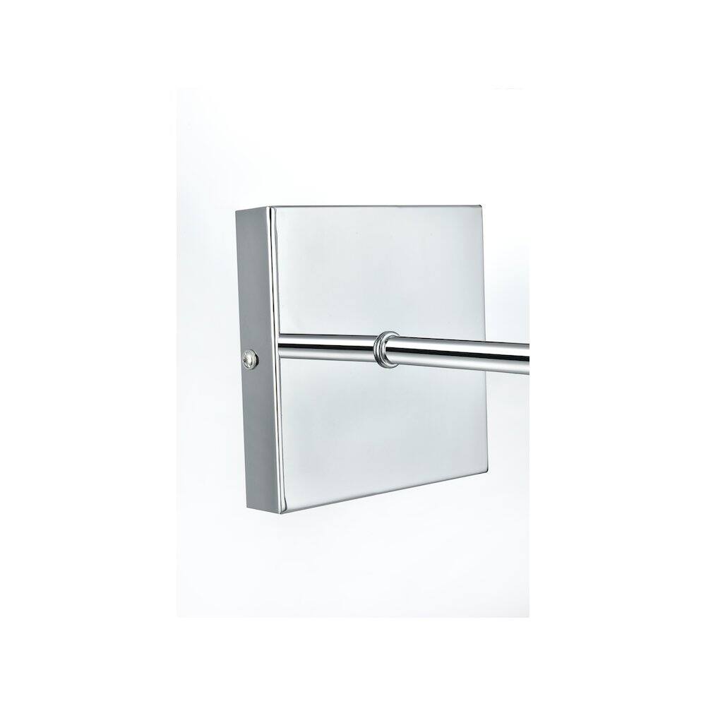 Alt View 1. Living District - Neri 6 Inch Wall Sconce White Shade in Chrome - Chrome And White.