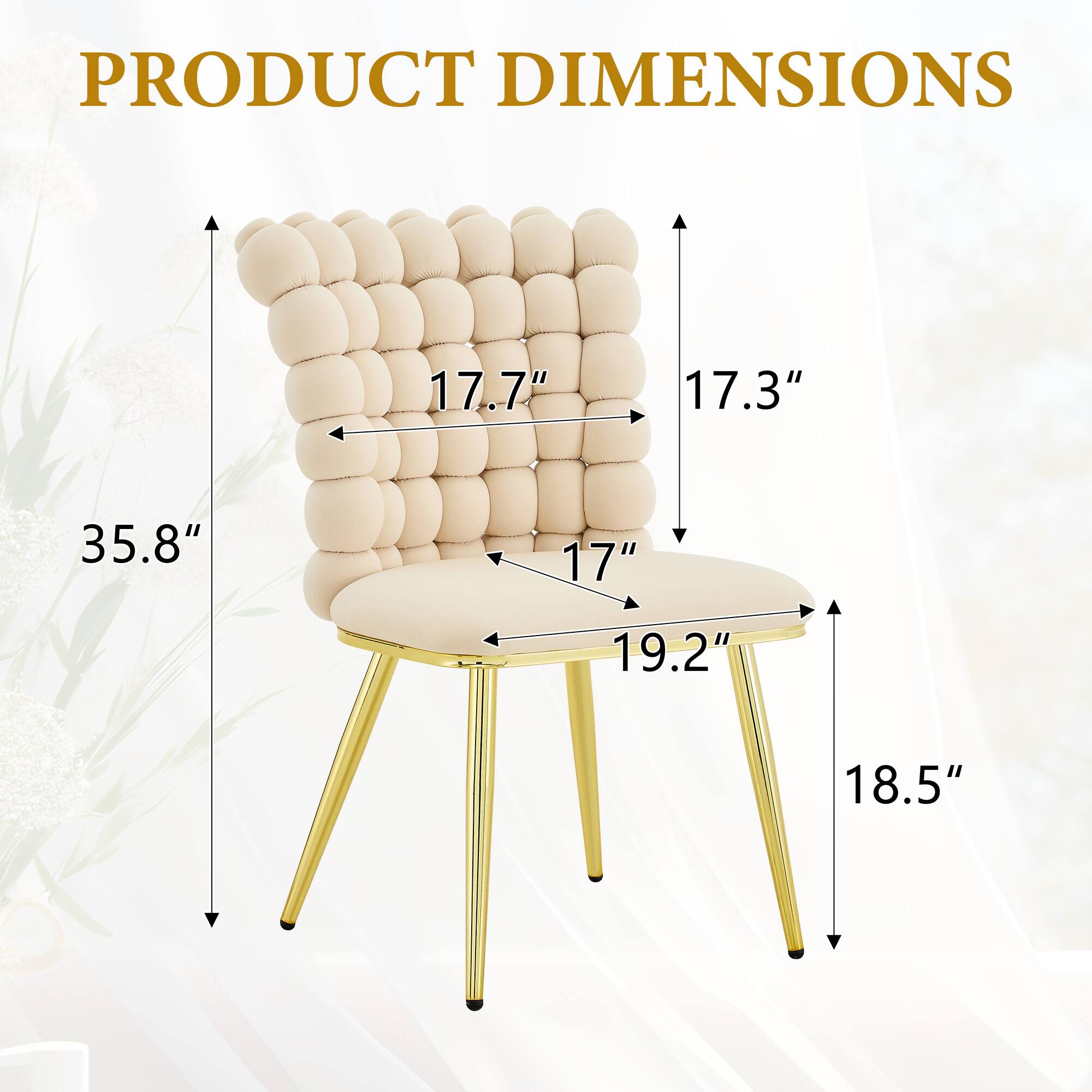 PRODUCT DIMENSIONS

- 17.7"
- 17.3"
- 35.8"
- 17"
- 19.2"
- 18.5"